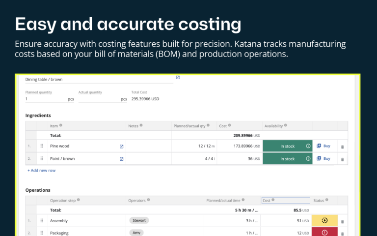 Katana MRP Costing Software